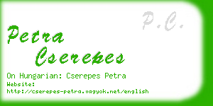 petra cserepes business card